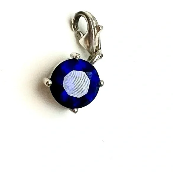 Swarovski blue crustal charm/pendant Sterling Silver - Picture 6 of 8
